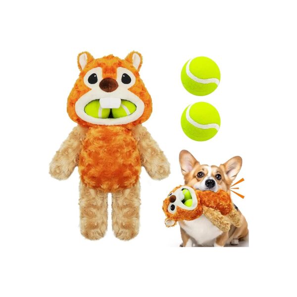 Squeaker Dog Toys with Two Balls for Small Medium and Large Dogs