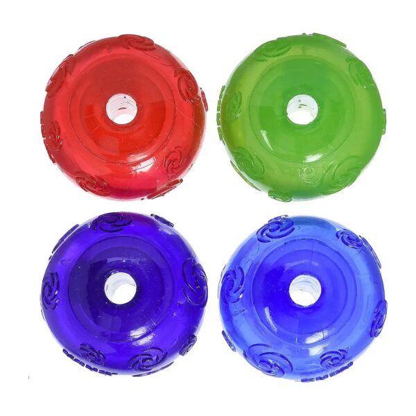 Squeaker Dogs Ball Medium Assorted Colors 4-Pack for Family Fun