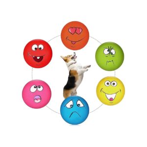 Squeaky Chewing Teething Fetching Dog Balls Gifts for Pets Medium Small Dogs