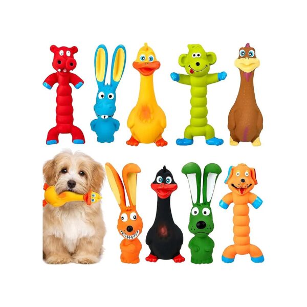 Squeaky Latex Dog Toys for Comfortable Play Small Medium Large Dogs