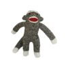 Squeaky Plush Sock Monkey Dog Toy for All Small Medium and Large Breeds