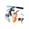 Squeaky Plush Toys with Upgrade Rope Teaser Flirt Pole for Dogs