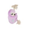 Squeaky Purple Sloth Dog Toy with Rope Plush Toy