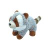 Squeaky Raccoon Plush Chew Toy with Crinkle Paper and Large Ball Inside for Dogs