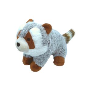 Squeaky Raccoon Plush Chew Toy with Crinkle Paper and Large Ball Inside for Dogs