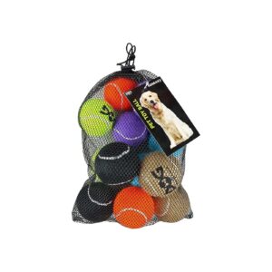 Squeaky Tennis Balls for Dogs, 5inch, 6colors, 12 Pack, Pet Training Accesor