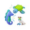 Squeaky Turtle and Seahorse Dog Toys for Small and Medium Canines