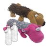 Squeaky Water Bottle Toy for Dogs 2 Pack with Replacement Squeakers for Ultimate Fun