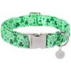 St Patrick's Day Pet Collar with Shamrock Disguise Cotton Dog Collar