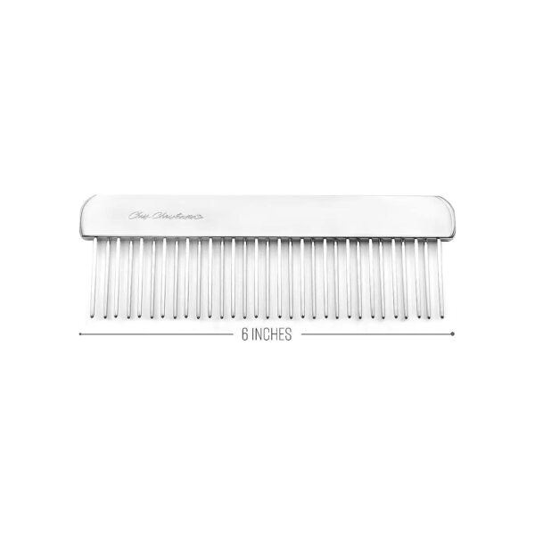 Staggered Tooth Dog Comb with Stainless Steel Body and 6-Inch Spine for Thick Coats