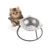 Stainless Steel Cat Bowl 12oz Elevated Dish for Cats and Small Dogs Multiple Pets