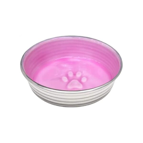 Stainless Steel Ceramic Pet Bowls with Nonslip Base for Spill Proof Eating