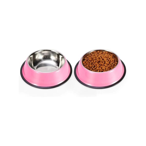 Stainless Steel Dog Bowls with Non Slip Anti Skid Base for Small Medium Large Dogs 2 Pack