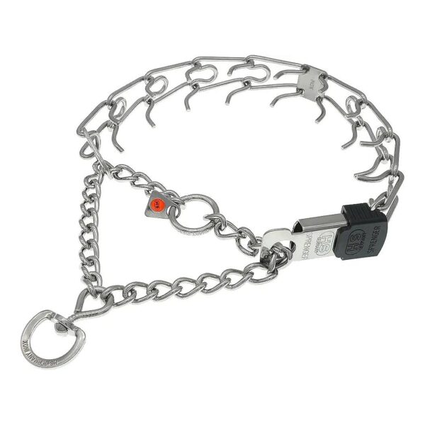 Stainless Steel Dog Collar with Quick Release ClicLock Buckle for Small to Large Dogs