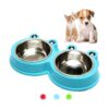 Stainless Steel Dog Food Bowl with Spill Proof Silicone Mat for Small Medium Large Dogs