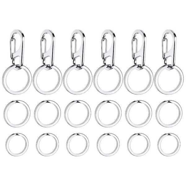 Stainless Steel Dog Tag Clips for Pets Collars and Harnesses with 3 Sizes