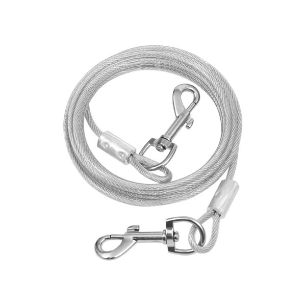 Stainless Steel Dog Tie Out Cable for Small to Large Dogs Up to 125lbs, 10FT Long