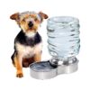 Stainless Steel Dog Water Bowl Dispenser for Pets with Automatic Refilling System