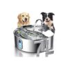 Stainless Steel Dog Water Fountain with Ultra-Quiet Pump and Multi-Filtration System