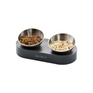 Stainless Steel Elevated Dog Cat Food Bowl with Non-Slip Stand