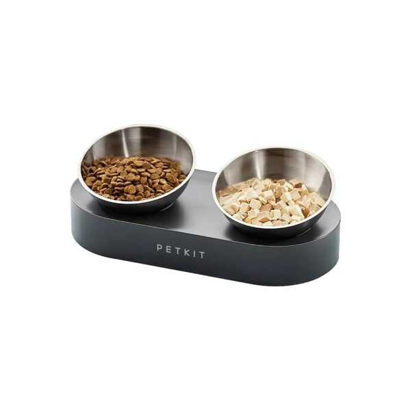 Stainless Steel Elevated Dog Cat Food Bowl with Non-Slip Stand