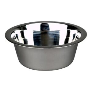 Stainless Steel Feeding Bowls for Food and Water Serving 1-Pint Capacity