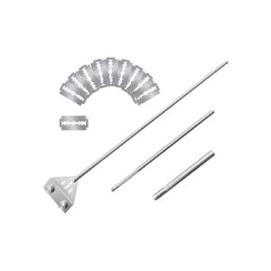 Stainless Steel Fish Tank Algae Scraper with 10 Blades for Glass Aquariums