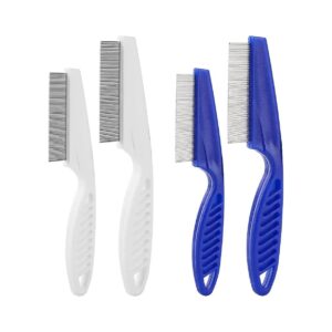 Stainless Steel Flea Comb for Dogs and Cats, Pet Grooming Comb for All Hair Types