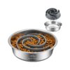 Stainless Steel Food and Water Bowl with Slow Feeder Insert for Small Medium Large Dogs