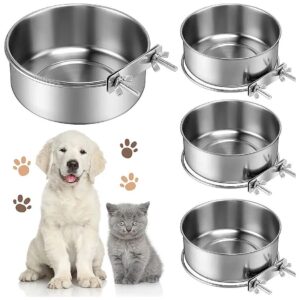 Stainless Steel Hanging Dog Food Bowls and Water Bowls for Large Dogs and Cats