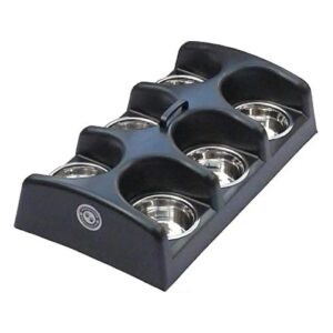 Stainless Steel Multiple Dog Bowl Feeder with Carrying Handle for Medium to Giant Breeds