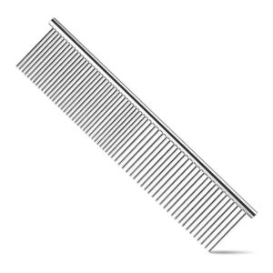 Stainless Steel Pet Comb for Efficient Detangling and De-Matting of Dog and Cat Hair