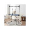 Stainless Steel Pet Grooming Table Adjustable Height Foldable Noose Arms Mesh Tray