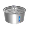 Stainless Steel Pet Water Fountain with LED Light and Filters for Cats and Dogs Indoor