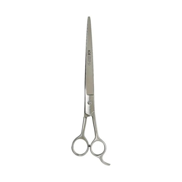 Stainless Steel Scissors 10 Inch Ice Tempered Beveled Edge Barber Groomer Straight