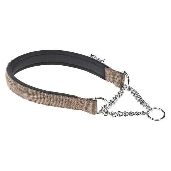 Standard Brown PuraSuchi Dog Collar with Classic Buckle Closure in 25 cm Width