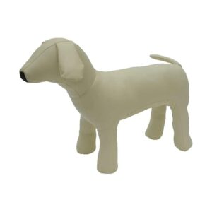 Standing Dog Mannequin Model in Beige for Displaying Small Dog Clothing