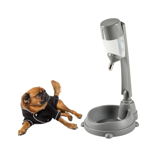 Standing Pet Water Dispenser and Food Bowl for Small and Medium Pets