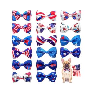 Star Spangled Dog Bow Ties for Independence Day and Memorial Day Pet Accessories