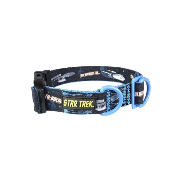 Star Trek Dog Collar with Reflective Thread and Buckle Closure for Small Breeds