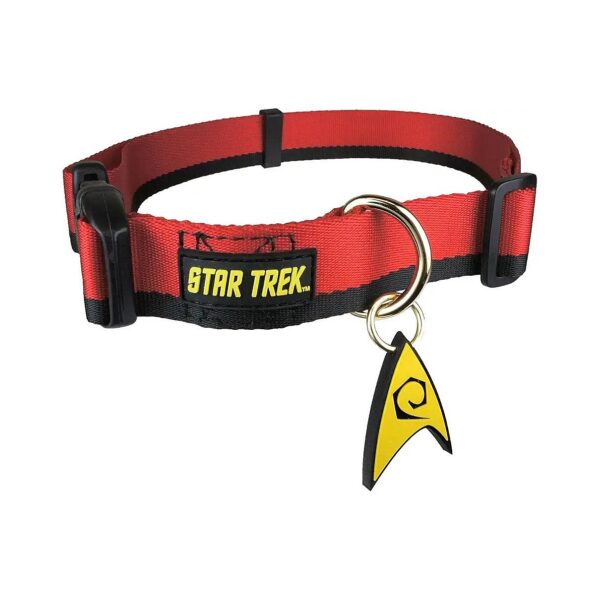 Star Trek Red Dog Collar with Enamel Accompaniments in XL