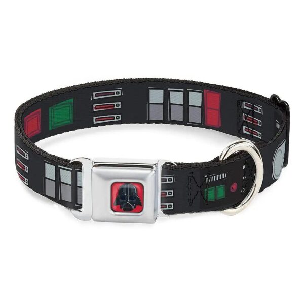 Star Wars Darth Vader Dog Collar Seatbelt Buckle 15-26 Inches 0 Inch Wide Multi Color