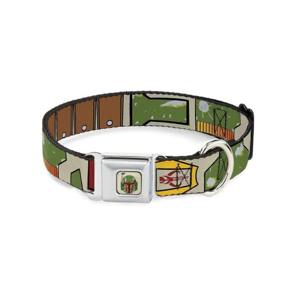 Star Wars Dog Collar with Patent-Pending Buckle Design and Adjustable 20-31" Neck Size