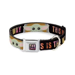 Star Wars The Child Dog Collar with Seatbelt Buckle and Beautiful Multi Color Artwork