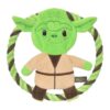 Star Wars Yoda Plush Dog Toy Frisbee Green Licensed Soft Chew Toy for All Dogs