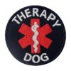 Star of Life Embroidered Therapy Dog Patch for Paramedic Vests and Hats