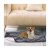 Stay Warm and Cozy with Our Grey Reversible Pet Blanket, Waterproof and Easy to Clean