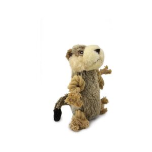 Steel Dog Roper Meerkat Plush Toy with Interactive Chew Play for Canines