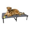 Steel Frame Elevated Pet Bed Cot for Indoor and Outdoor Use with Waterproof Materials