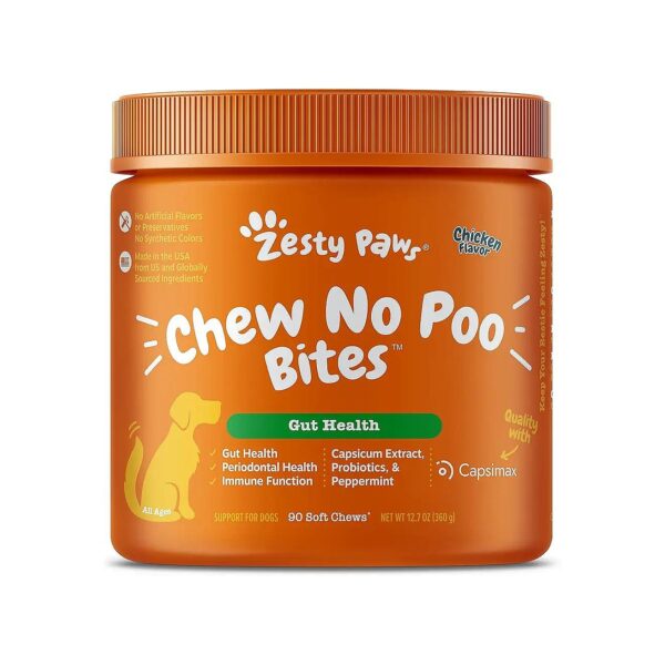 Stool Eating Deterrent Chews for Dogs with BE111 Probiotics and Capsimax